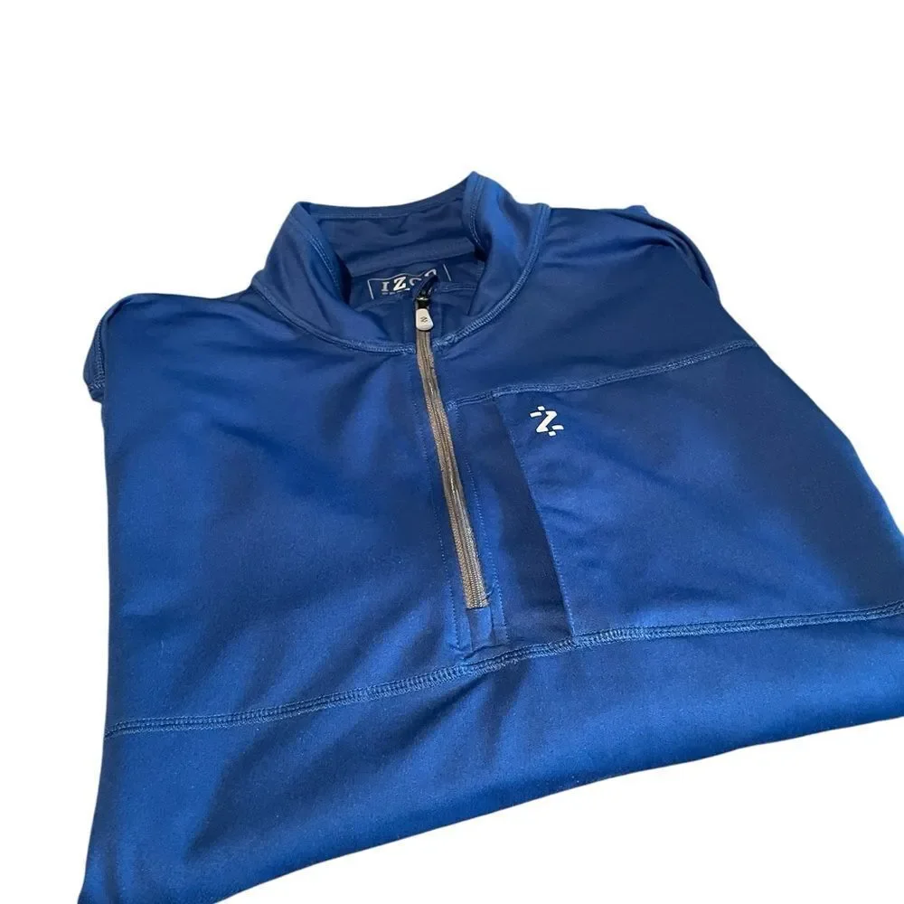 Izod Men's Zip-Up Sweater in Deep Blue size XXl excellent condition see pics